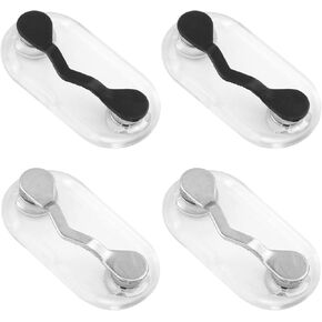 HONUTIGE 4 Pcs Magnetic Eyeglass Holder, Glasses Holder, Sunglass Holder, Name Tag ID Badge Holder Magnet Pin for Clothes for Men and Women