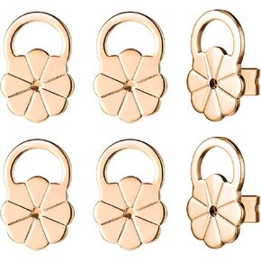 6pcs argring rafters ، ظهور القرط للآذان المتدلية قابلة للتعديل مقابلة لمكافحة أقراط كبيرة للأقراط الثقيلة (الذهب)