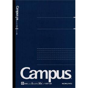 دفتر الحرم الجامعي Kokuyo ، نوع الأعمال ، DOT B 6MM ، Semi-B5 ، 50 ورقة ، 37 خطًا ، غلاف البحرية ، استيراد اليابان (NO-5BT-DB)