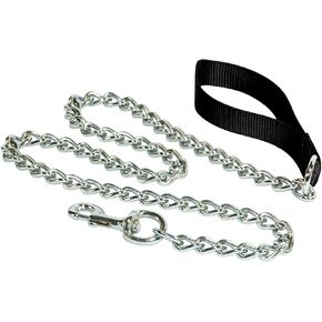 Hamilton 4' Extra Heavy Chain Dog Lead with Black Nylon Handle