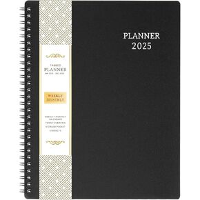 2025 Planner - Jan. 2025 - Dec. 2025, 8" x 10", 2025 Planner Weekly and Monthly, Flexible Cover, to-Do List, Twin-Wire Binding