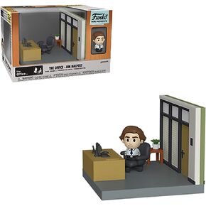 لحظات MINI Funko Pop TV: The Office - Jim with Chase (قد تختلف الأنماط) ، Multicolor (57390)