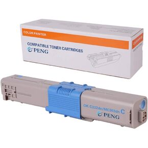 خرطوشة الحبر المتوافقة مع Kuncheng لـ OKI C332DN C332 MC363DN MC363 استبدال لـ 46508703 Cyan 3000 صفحة （1PACK