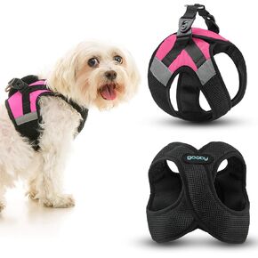 Gooby Soft Mesh X Step in Dog Harness - Pink ، Small