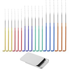Piriuuo 18 Pcs Felting Needles, Needle Felting Needles in 3 Sizes Durable Needle Felting Kit 6 Colors Needle Felting Tools with Needle Box Wool Felting Needles for Beginners