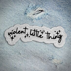 Fourth Wing Patch Violent Little Thing Bookish Book Lover Kindle Embroidered Patches Booktok Sew On/Iron On Embroidery Patch for Jackets, Backpack, Hat, Uniform DIY Patches for Her Him 3 Inches