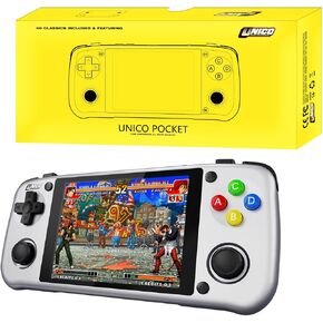 لاعب جيب لعبة UniCo مع 40 لعبة Snk Classic Games تم تثبيتها مسبقًا ، وحكم ألعاب محمولة ، و 3500 مللي أمبير في الساعة بطارية قابلة للشحن ، والتقاط ولعب مثالي للاعبين غير الرسميين وعشاق الحنين إلى الماضي