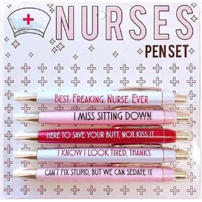 Nurse & Snarky Office Pens Novelty Ballpoint Pens - School, Office Stationery Supplies