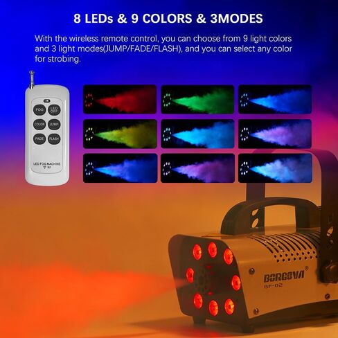 Fog Machine 1500W with Wireless Remote & Wired Control – Professional High Output Smoke Machine for Stage, Halloween, Parties, Concerts, Theatre in Kuwait