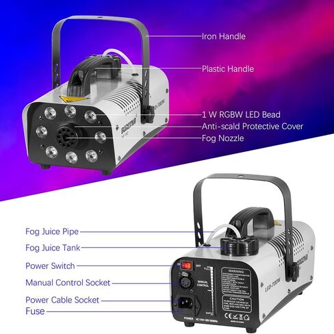 Fog Machine 1500W with Wireless Remote & Wired Control – Professional High Output Smoke Machine for Stage, Halloween, Parties, Concerts, Theatre in Kuwait