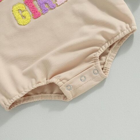Multitrust Toddler Baby Girl Clothes Embroidery Mama's Girl Sweatshirt Romper Oversized Bodysuit Onesie Baby Girls Outfit in Kuwait
