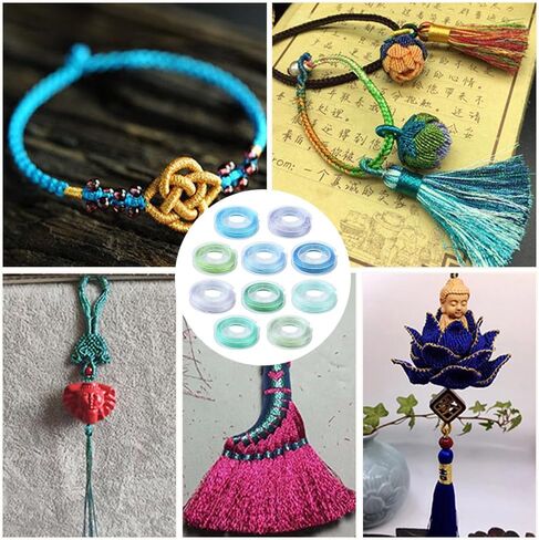 10 لفات 240 ياردة 0.3 ملم 3ply الأرجواني الحبل المعدني حبل الحبل Shimmer عيد الميلاد الملونة التطريز بوليستر بريق سلسلة كبيرة لصنع المجوهر in Kuwait