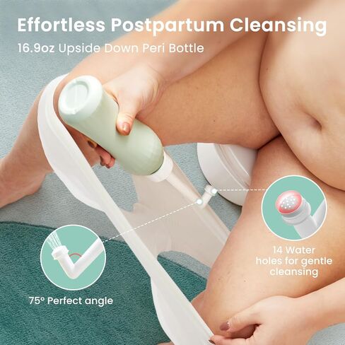 GROWNSY Postpartum Essentials Recovery Kit for Women After Birth, Postpartum Kit for Labor Delivery, Self-Absorbent Postpartum Disposable Underwear, Peri Bottle, Perineal Spray, Post Partum Ice Packs in Kuwait