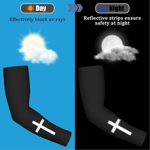 6 أزواج من أكمام الذراع المتقاطعة للحماية من أشعة الشمس فوق البنفسجية، أكمام ذراع ضاغطة للتبريد لتغطية الأذرع للنساء والرجال في الهواء الطلق in Kuwait