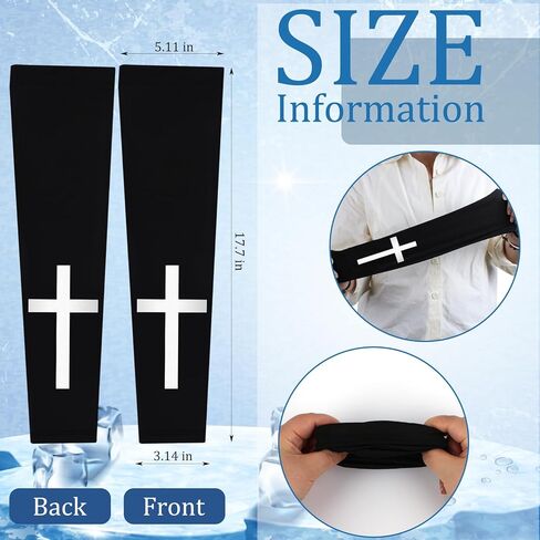 6 أزواج من أكمام الذراع المتقاطعة للحماية من أشعة الشمس فوق البنفسجية، أكمام ذراع ضاغطة للتبريد لتغطية الأذرع للنساء والرجال في الهواء الطلق in Kuwait