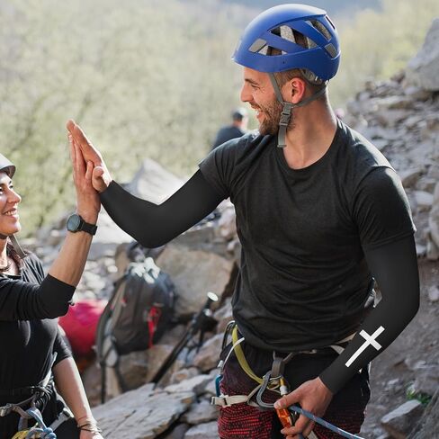 6 أزواج من أكمام الذراع المتقاطعة للحماية من أشعة الشمس فوق البنفسجية، أكمام ذراع ضاغطة للتبريد لتغطية الأذرع للنساء والرجال في الهواء الطلق in Kuwait