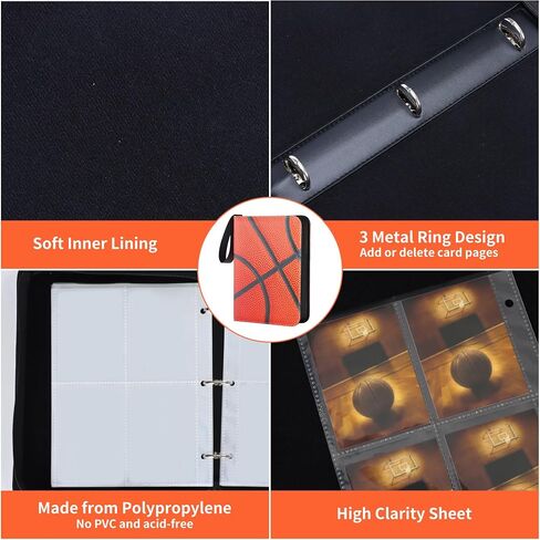 Baseball Card Binder 400 Pockets with Sleeves, Sports Card Binder with Large Capacity Fits for Baseball Cards 2025 in Kuwait