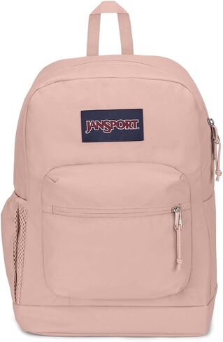 JanSport Cross Town Plus Backpack - Large Main Compartment, Side Water Bottle Pocket, 15-Inch Padded Laptop Sleeve - Red/Multi Hippie Days in Kuwait