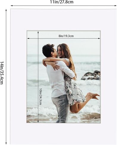 Schliersee 8x10 White Mats for 5x7 Pictures, Photo Picture Mats with Core Bevel Cut，12 Packs in Saudi Arabia
