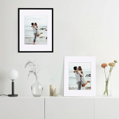 Schliersee 8x10 White Mats for 5x7 Pictures, Photo Picture Mats with Core Bevel Cut，12 Packs in Saudi Arabia