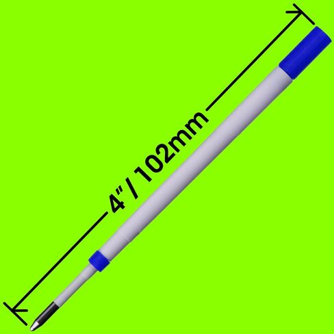 Jaymo Replacement for Cross Slim 8783 - Measures 4 in / 102 mm Long - Ballpoint Pen Refill - 6 Black in Saudi Arabia
