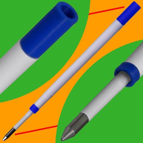 Jaymo Replacement for Cross Slim 8783 - Measures 4 in / 102 mm Long - Ballpoint Pen Refill - 6 Black in Saudi Arabia