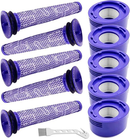 6 Pack Vacuum Filters Replacement Compatible with Dyson V8,V7 Animal and V8 Absolute Cordless Vacuum, Filter Replcament Replaces Part Part # 965661-01 & 967478-01, 3 Pre-Filters, 3 Post-Filters in Kuwait