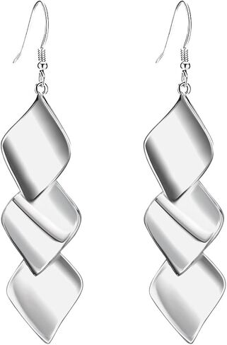 Pearl Teardrop 925 Sterling Silver Dangle Earrings For Women's Sparkle Fashionable High End Earrings in Saudi Arabia