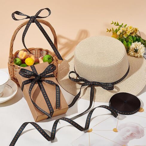 PH Pandahall 16.6 ياردة شريط مطرز ، 0.43 بوصة RHOMBUS العرقية Jacquard Polyester Ribbon Vintage Trim Trim Retro Straps لخياطة صياغة المنزل ديكور الملابس DIY in Kuwait