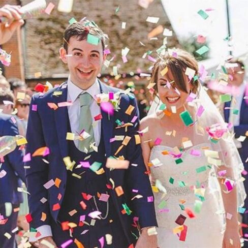 Airlxf 50pcs kraft paper confetti conses brown wedding convetti cones vintage kraft paper petal cons with hemp albes tape (50) in Saudi Arabia