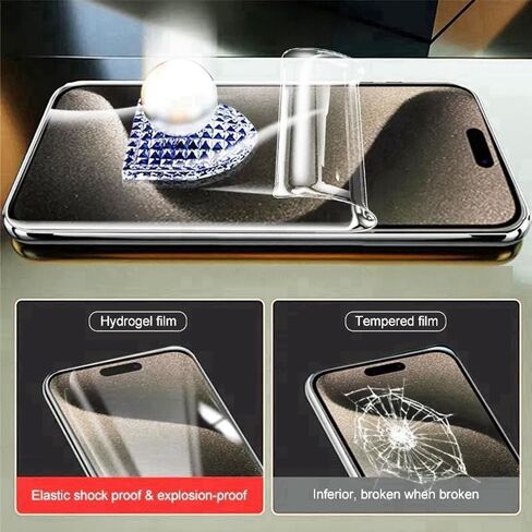 for iPhone 16 Pro Back Screen Protector Film Transparency Hydrogel Film Not Glass 2024 iPhone - 2 Pcs in Saudi Arabia