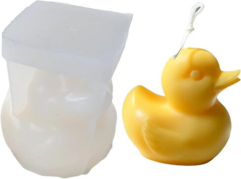 قوالب ليتل بطة السيليكون ، قالب شمعة على شكل حيوان للصابون شمع الصويا DIY يدوية ، Duckling ايبوكسي راتنج العفن لحفلات حفل عشاء الاحتفالات ديكور in Saudi Arabia