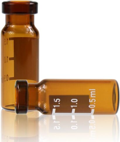 قارورة عينات تلقائية، قارورة مختبر كروماتوغرافيا، HPLC LC GC 1.5 مل قارورة ذات خيط برغي قصير بفتحة واسعة مع نقطة للكتابة، كهرمان، 12 × 32 مم، النوع العلوي 8-425، 100 قطعة/عبوة من ALWSCI in Kuwait
