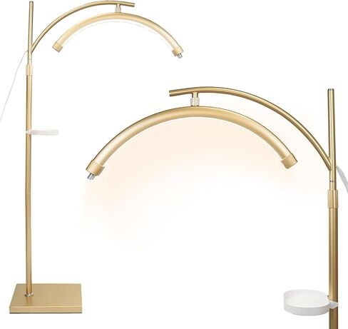 Lash Light Light Ensthetician Lamp for lash extensions - LED lash lash lamp half moon ring light for tech tech with playets and phone rolder light for tattoo ، in Kuwait