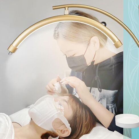 Lash Light Light Ensthetician Lamp for lash extensions - LED lash lash lamp half moon ring light for tech tech with playets and phone rolder light for tattoo ، in Kuwait