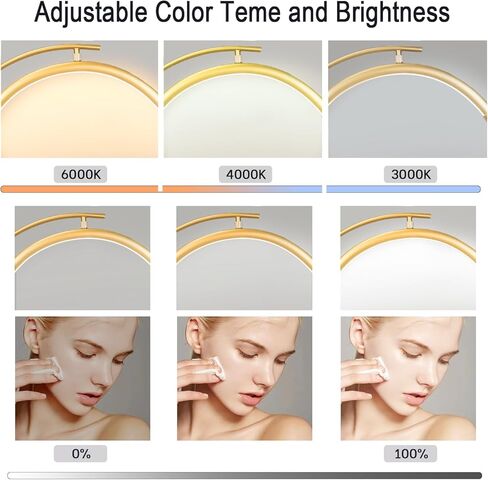 Lash Light Light Ensthetician Lamp for lash extensions - LED lash lash lamp half moon ring light for tech tech with playets and phone rolder light for tattoo ، in Kuwait