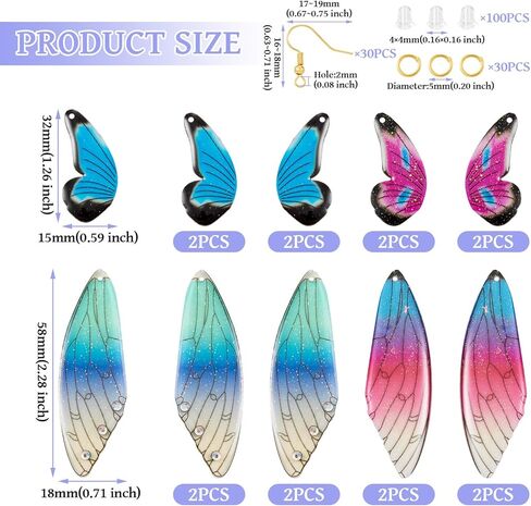 Beadthoven DIY 5 Pairs Glitter Star Acrylic Dangle Earring Making Kit Sparkly Sequin Bohemian Earrings Pieces with Earring Hooks Jump Rings Statement Earrings Accessory for Jewelry Making Gift in Kuwait