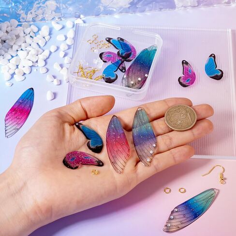 Beadthoven DIY 5 Pairs Glitter Star Acrylic Dangle Earring Making Kit Sparkly Sequin Bohemian Earrings Pieces with Earring Hooks Jump Rings Statement Earrings Accessory for Jewelry Making Gift in Kuwait