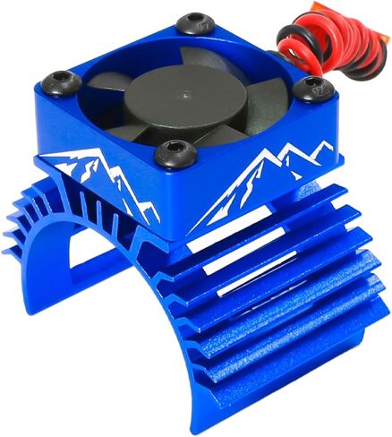 Aluminum Alloy RC Motor Cooling Fan 30x30mm Heatsink 28000RPM ESC Cooling Fan for 1/8 1/10 1/12 RC Car 540 550 Brushless Motor (Blue) in Kuwait