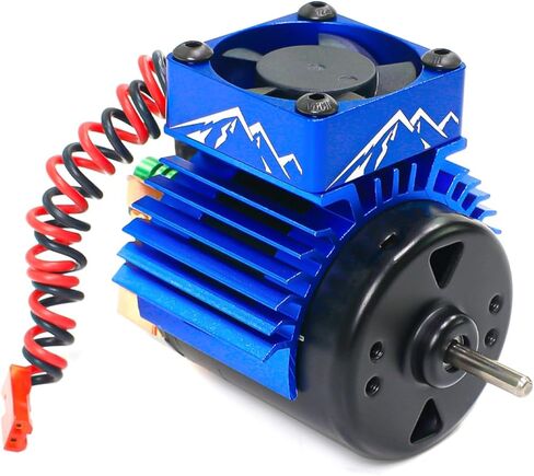 Aluminum Alloy RC Motor Cooling Fan 30x30mm Heatsink 28000RPM ESC Cooling Fan for 1/8 1/10 1/12 RC Car 540 550 Brushless Motor (Blue) in Kuwait