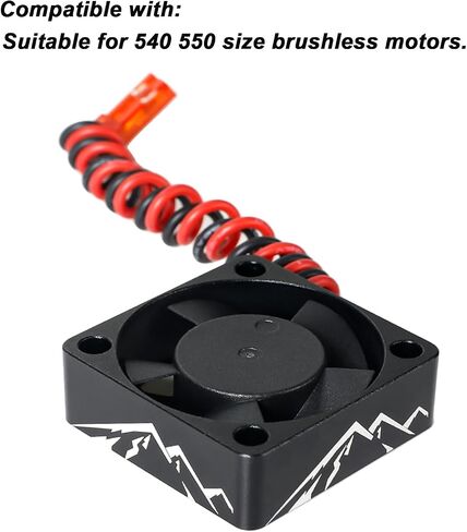 Aluminum Alloy RC Motor Cooling Fan 30x30mm Heatsink 28000RPM ESC Cooling Fan for 1/8 1/10 1/12 RC Car 540 550 Brushless Motor (Blue) in Saudi Arabia