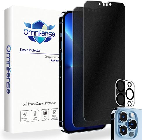 4 Way 360° Privacy Glass Screen Protector for iPhone 16 Pro, Horizontal and Vertical Anti Spy Tempered Glass Screen Film for Apple iPhone 16 Pro [6.3"] in Kuwait