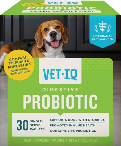 VetIQ Digestive Probiotic Powder for Dogs, 30 Packets in Saudi Arabia