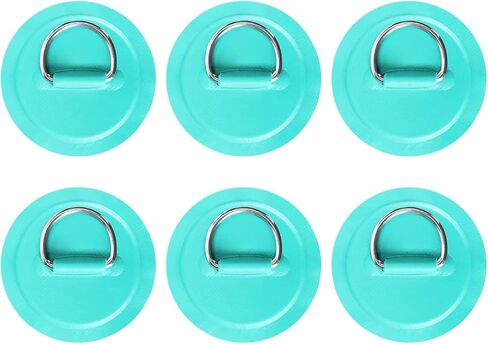 6 Pack 3.15'' Stainless Steel D-Ring Circular Patch for PVC Inflatable Boat Kayak SUP Canoe Deck Surfboard Accessories,NO Glue Include. in Kuwait