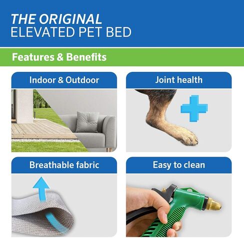 Coolaroo 474676 Original Elevated Pet Bed, Extra Large, Brunswick Green in Saudi Arabia