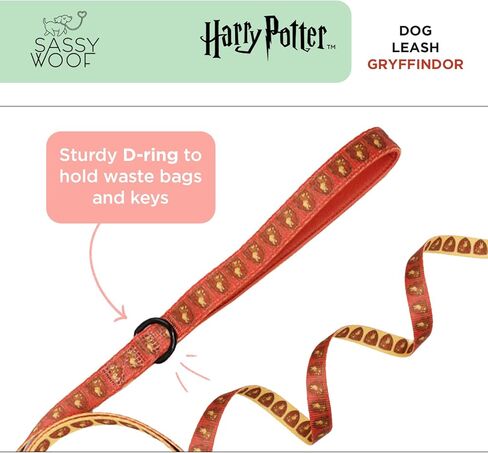 Dog Collar Harry Potter™ Gryffindor - M, Adjustable, Durable, Comfortable and Stylish Pet Accessories for Medium Dogs - Officially Licensed in Kuwait