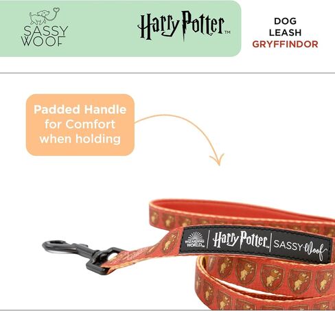 Dog Collar Harry Potter™ Gryffindor - M, Adjustable, Durable, Comfortable and Stylish Pet Accessories for Medium Dogs - Officially Licensed in Kuwait