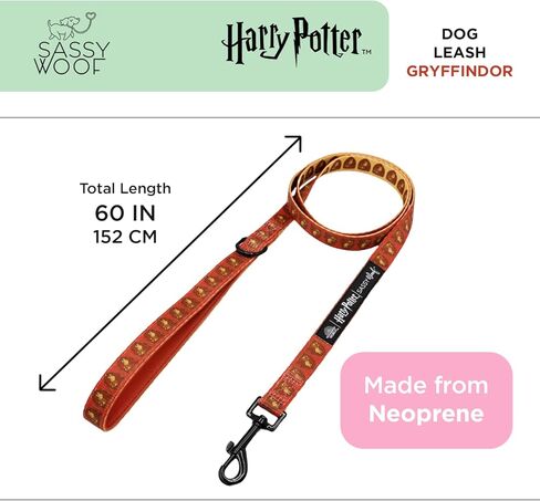 Dog Collar Harry Potter™ Gryffindor - M, Adjustable, Durable, Comfortable and Stylish Pet Accessories for Medium Dogs - Officially Licensed in Kuwait