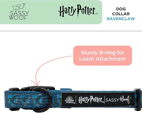 Dog Collar Harry Potter™ Ravenclaw - S, Adjustable, Durable, Comfortable and Stylish Pet Accessories for Small Dogs - Officially Licensed in Saudi Arabia