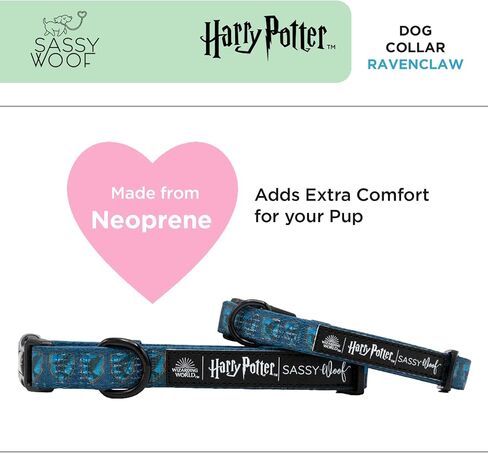 Dog Collar Harry Potter™ Ravenclaw - S, Adjustable, Durable, Comfortable and Stylish Pet Accessories for Small Dogs - Officially Licensed in Saudi Arabia